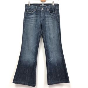 7 For All Mankind Dojo Flare Dark Blue Jeans
